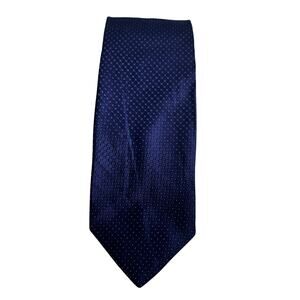 Michael Kors Designer Blue 100% Silk Basketweave Pattern Tie